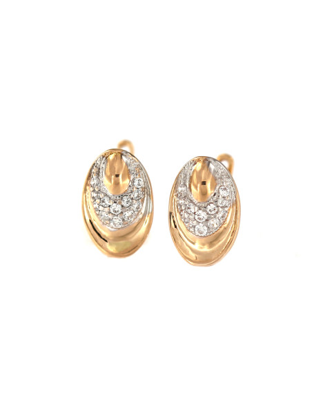 Rose gold zirconia earrings BRA04-07-04