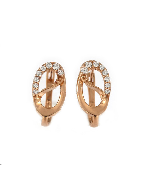Rose gold zirconia earrings BRA04-07-08