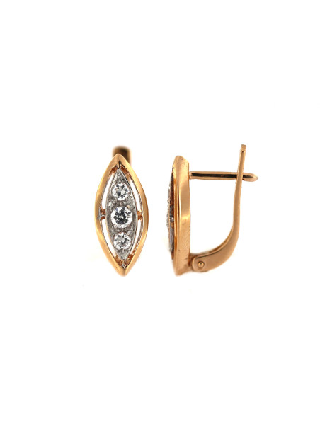 Rose gold zirconia earrings BRA04-07-11