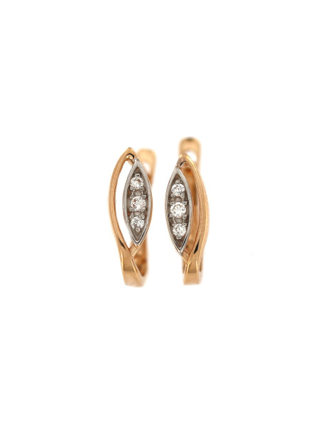 Rose gold zirconia earrings BRA04-07-17