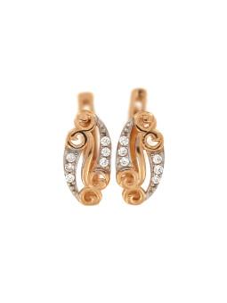 Rose gold zirconia earrings BRA04-07-20