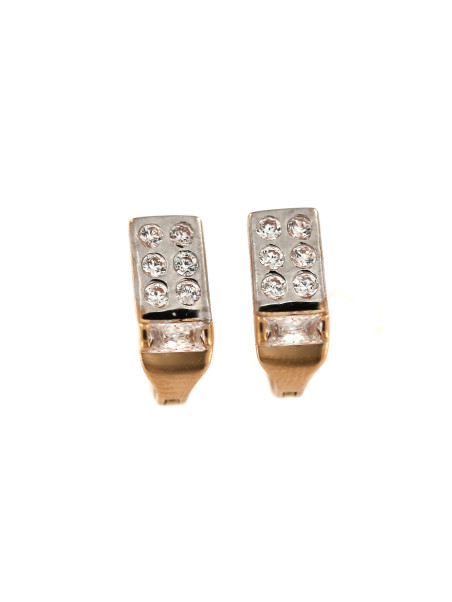 Rose gold zirconia earrings BRA04-08-08