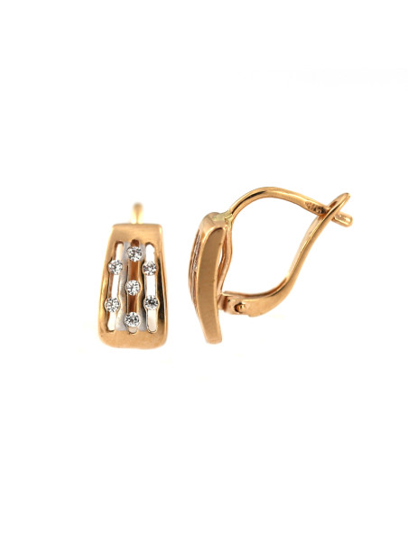 Rose gold zirconia earrings BRA04-08-12