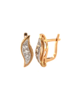 Rose gold zirconia earrings BRA04-10-01