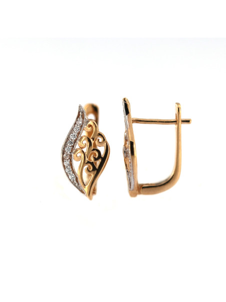 Rose gold zirconia earrings BRA04-10-02