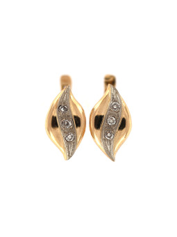 Rose gold zirconia earrings BRA04-10-04