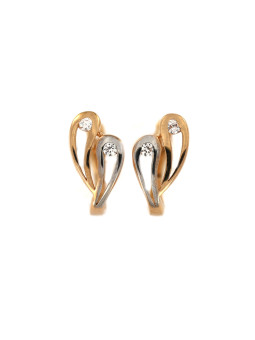 Rose gold zirconia earrings BRA04-11-01