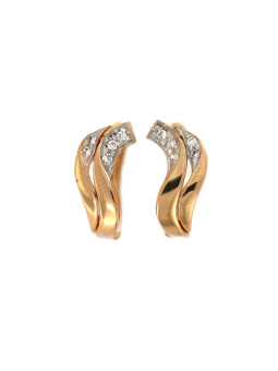 Rose gold zirconia earrings BRA04-11-02