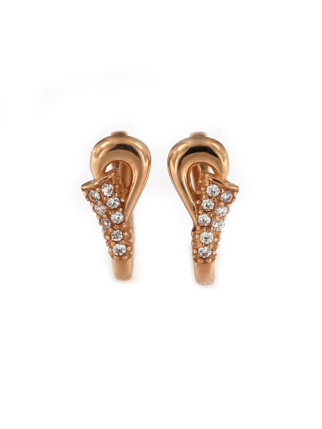 Rose gold zirconia earrings BRA04-14-03