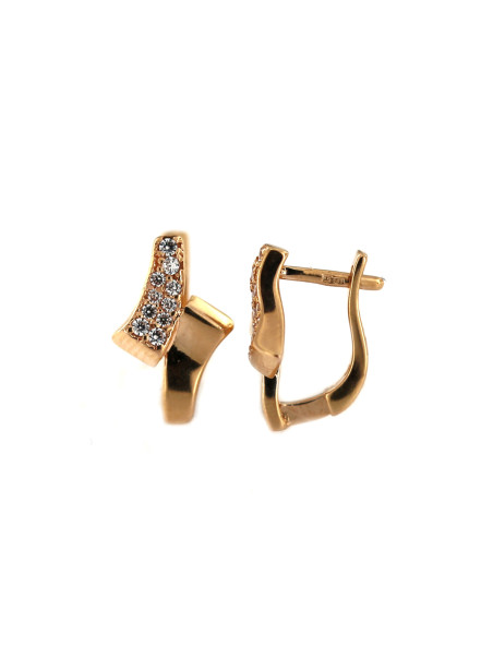 Rose gold zirconia earrings BRA04-15-01