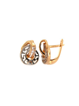 Rose gold zirconia earrings BRA04-16-03