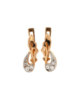 Rose gold zirconia earrings BRA04-17-01