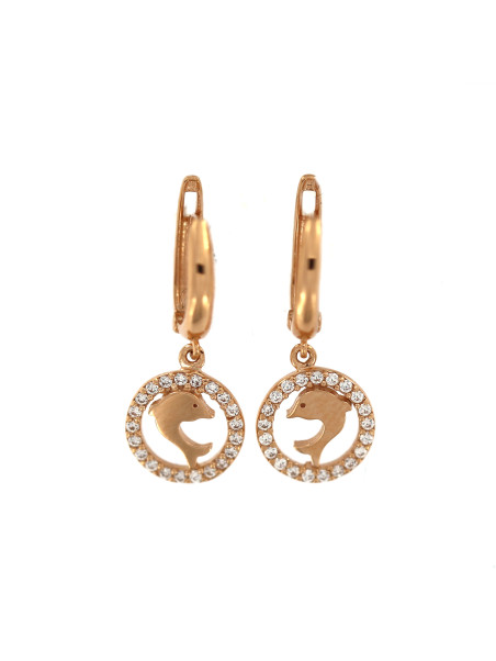 Rose gold drop earrings BRA05-01-04