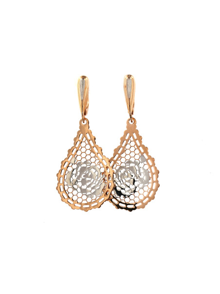 Rose gold drop earrings BRA05-09-03