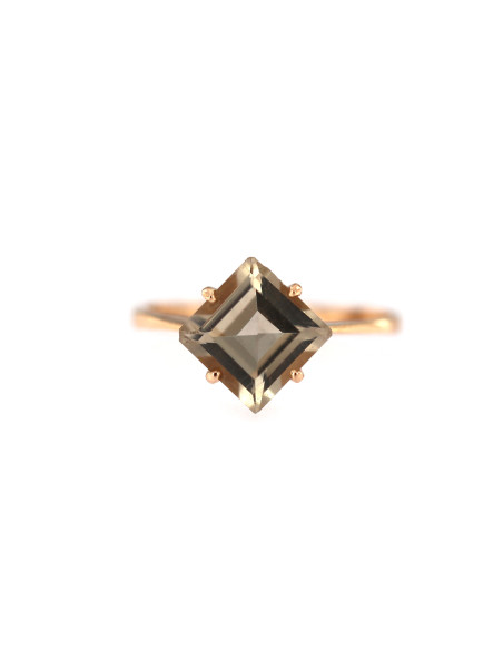 Rose gold quartz ring DRA10-01