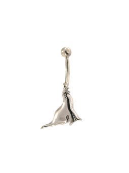 White gold belly ring GB01-01
