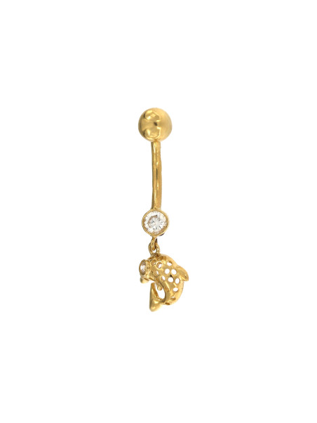 Yellow gold belly ring GG01-01