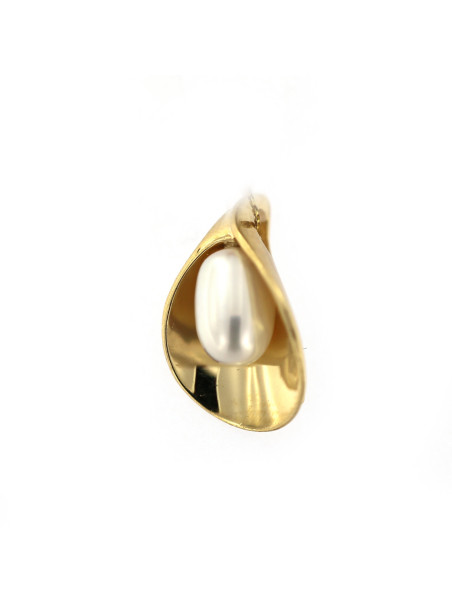 Yellow gold pearl pendant AGPRL02-01