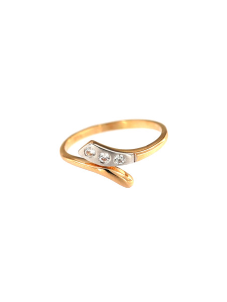 Auksinis žiedas su cirkoniais DRC01-24