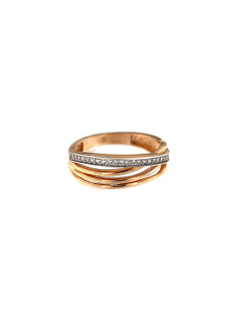 Auksinis žiedas su cirkoniais DRC02-04