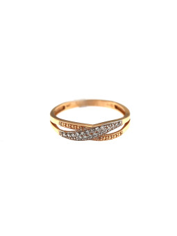 Auksinis žiedas su cirkoniais DRC03-04
