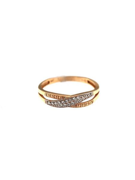Auksinis žiedas su cirkoniais DRC03-04
