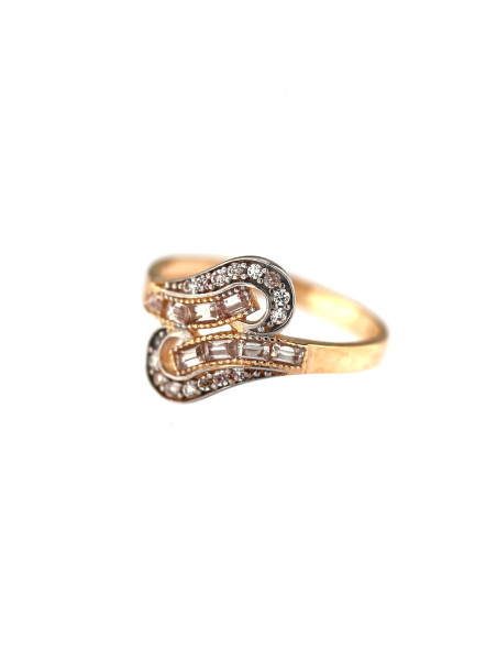 Rose gold zirconia ring DRC08-06