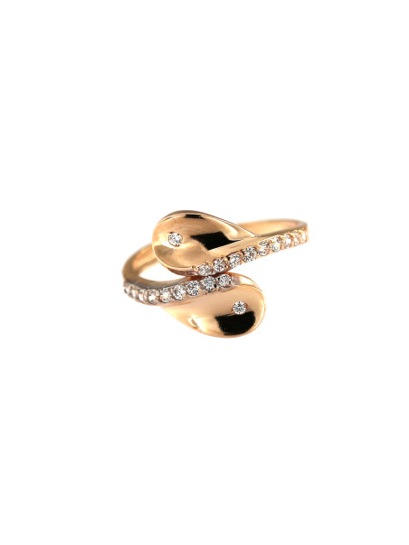 Rose gold zirconia ring DRC08-05