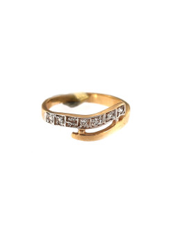 Auksinis žiedas su cirkoniais DRC13-01