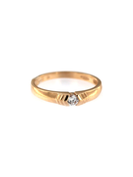 Rose gold zirconia ring DRL07-01