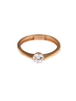 Rose gold engagement ring DRS01-16-02 15.5MM