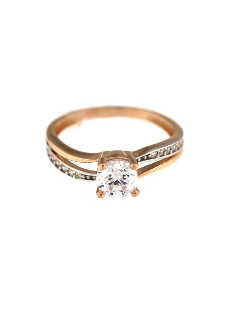 Rose gold engagement ring DRS04-03-07 17MM