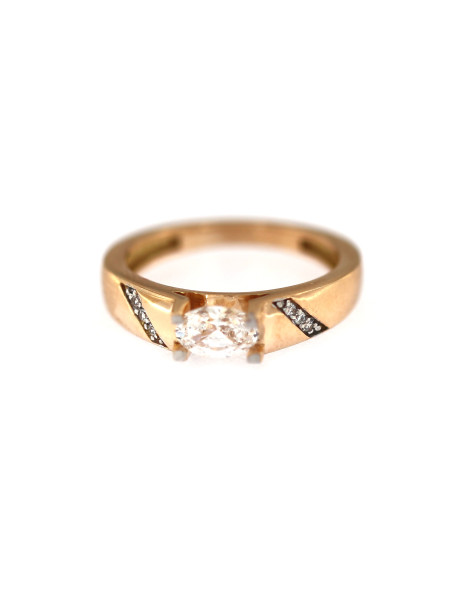 Rose gold zirconia ring DRS04-04-01