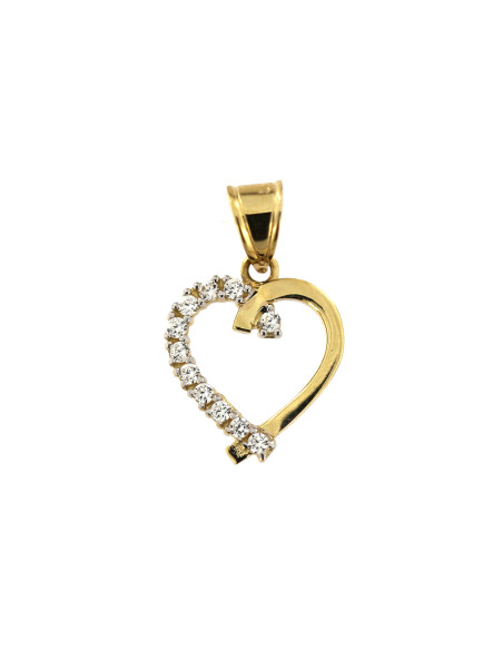 Yellow gold heart pendant AGS02-12