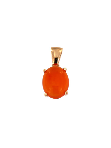 Auksinis pakabukas su chalcedono karneoliu ARAK-K-02