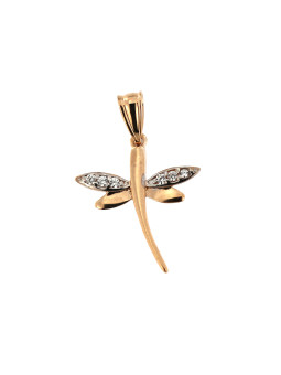 Rose gold dragonfly pendant ARD01-02