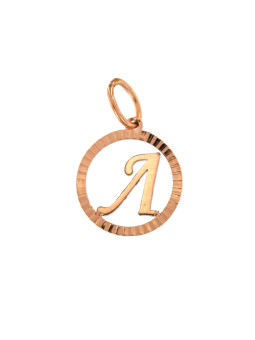 Rose gold initial letter pendant ARR-L-01