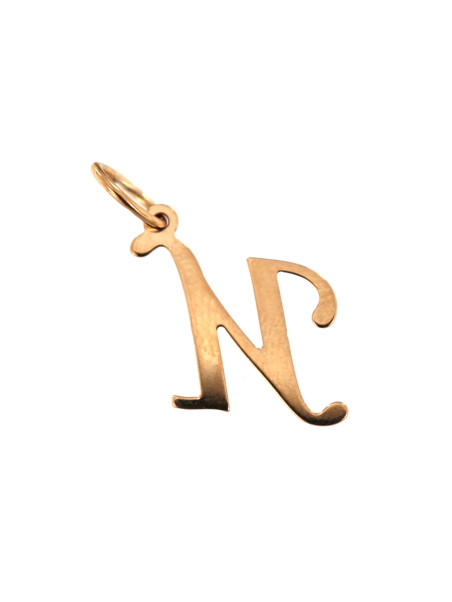 Rose gold initial letter pendant ARR-N-01