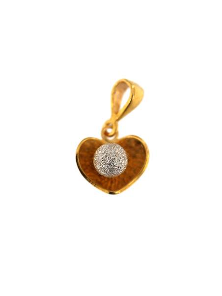 Yellow gold heart pendant AGS01-29