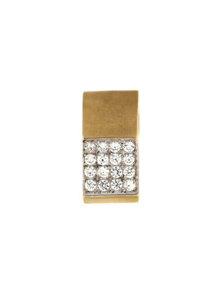 Yellow gold zirconia pendant AGBL01-02