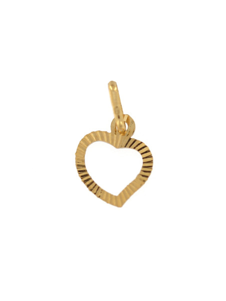 Yellow gold heart pendant AGS01-04