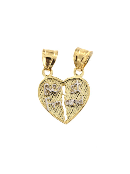 Yellow gold heart pendant AGS01-08
