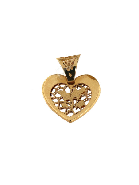 Yellow gold heart pendant AGS01-13