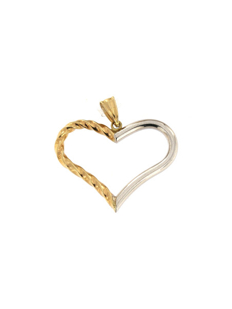 Yellow gold heart pendant AGS01-16