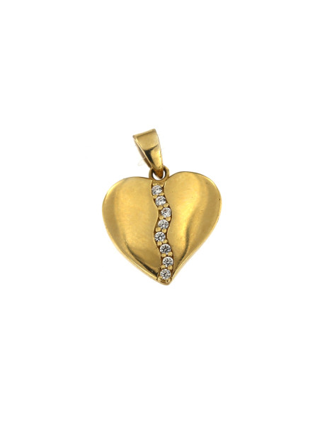 Yellow gold heart pendant AGS02-05