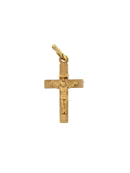 Yellow gold cross pendant AGK02-03