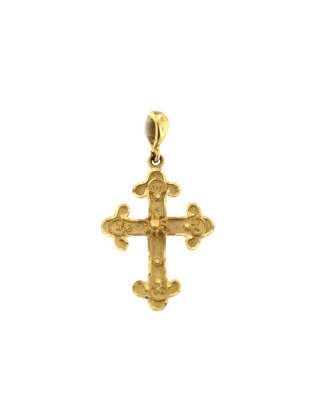 Yellow gold cross pendant AGK03-03
