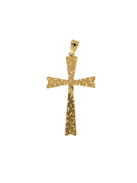 Yellow gold cross pendant AGK05-03
