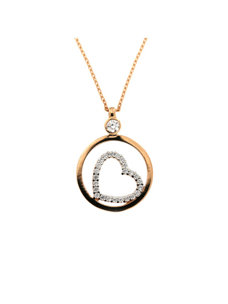 Rose gold pendant necklace CPR10-02