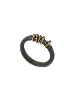 Nerūdyjančio plieno žiedas su auksu ART-R28